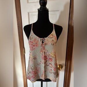 Billabong Floral Tank in Light Blue